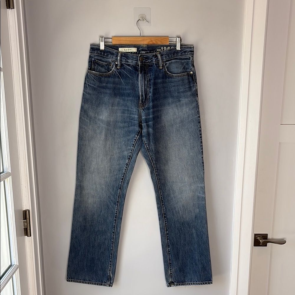Gap 1969 Jeans Men's 32x32.5 (Actual) Blue Straight Fit 100% Cotton Denim Pants